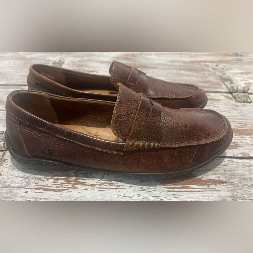 b.o.c. By Born Men’s Roth Brown Leather Penny Loafer Size 9.5